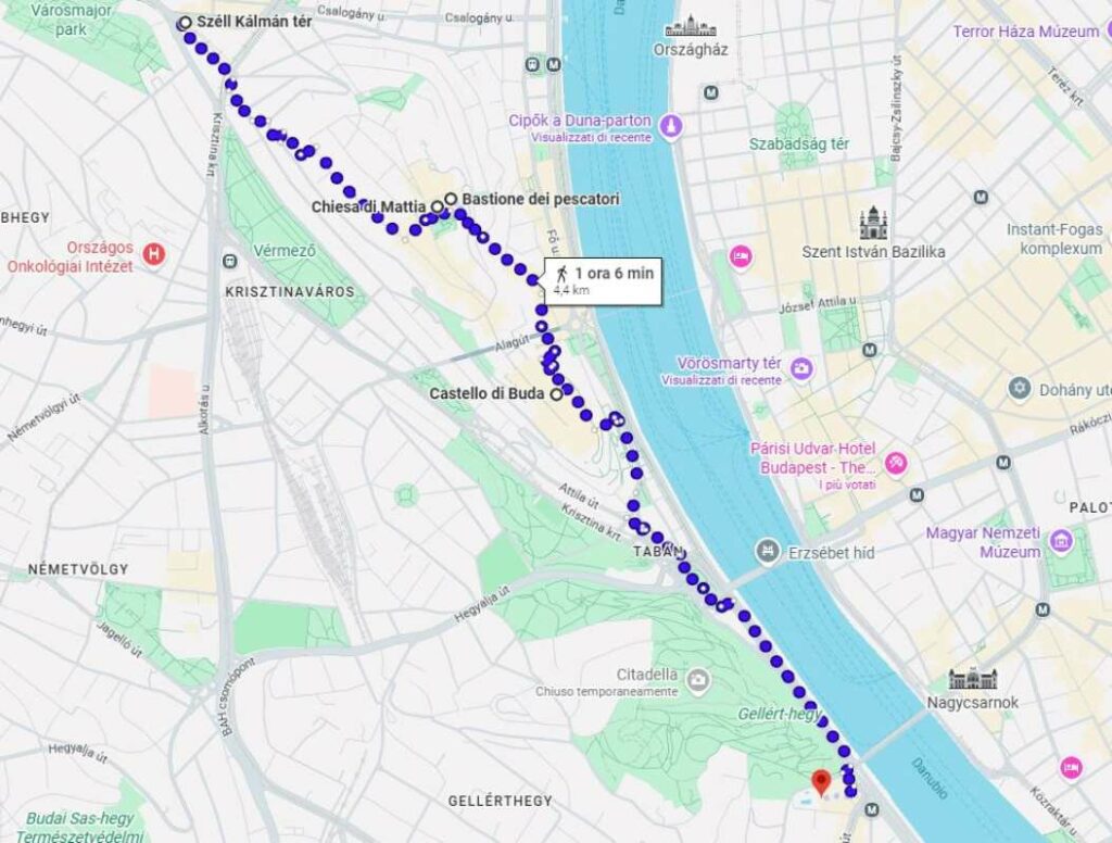 Itinerario Giorno 2 Budapest