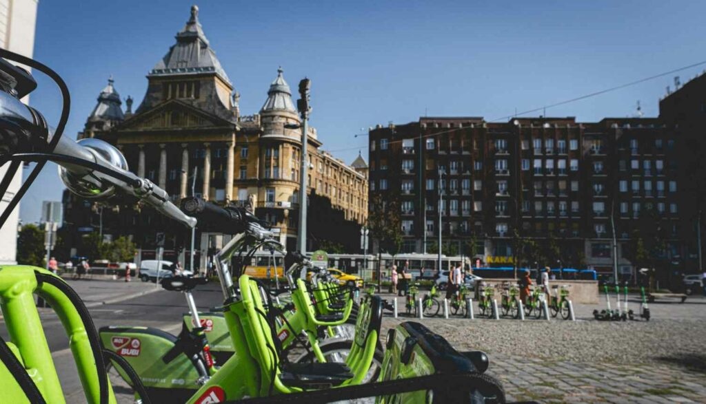 Aree di sosta di bici e monopattini in sharing a Budapest